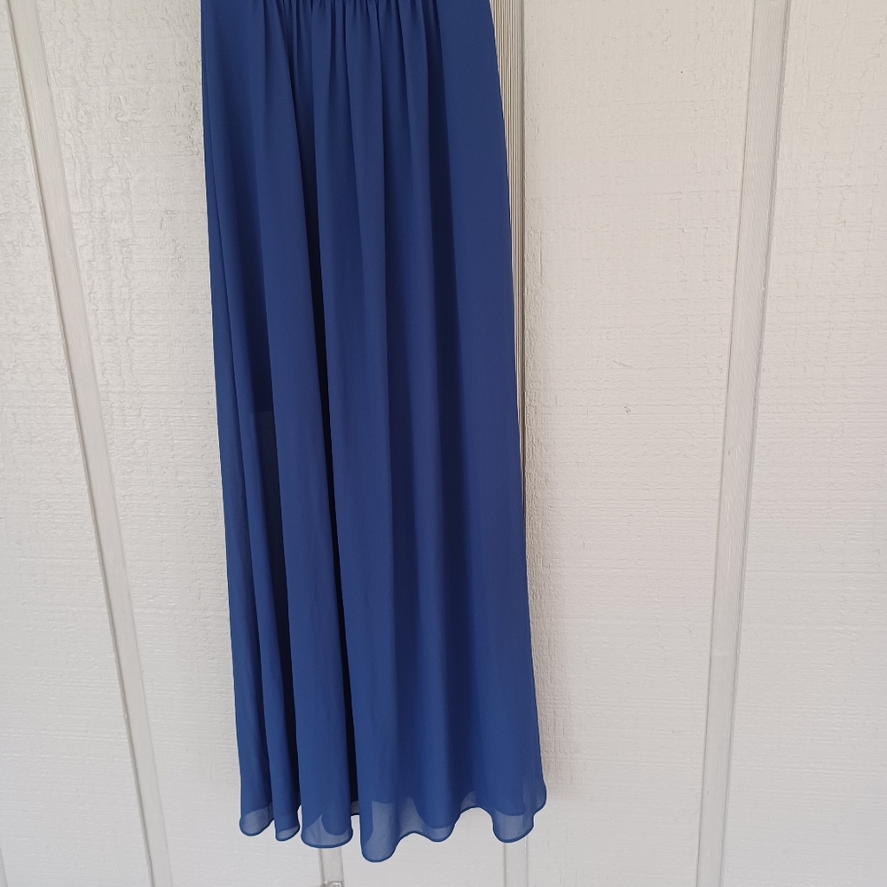 Reiss Tascha Maxi Dress Size 6 Women Wedding Guest V Neck Sleeveless In Navy - Picture 3 of 14